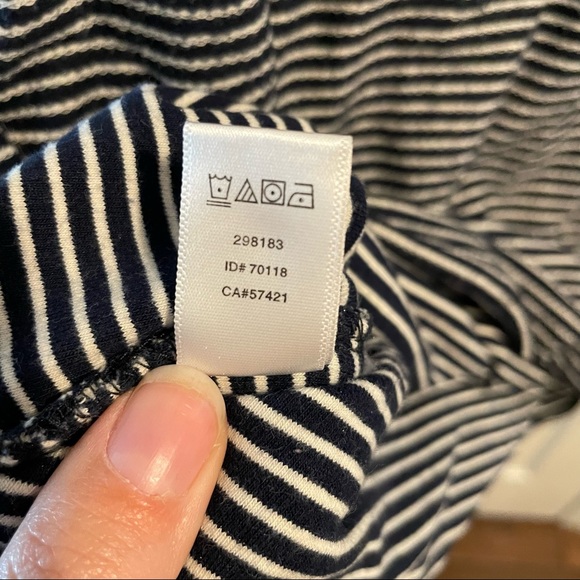 *DONATED* LOFT | Women’s Sheath Navy Blue White | Zipper Button Detail - Picture 6 of 6